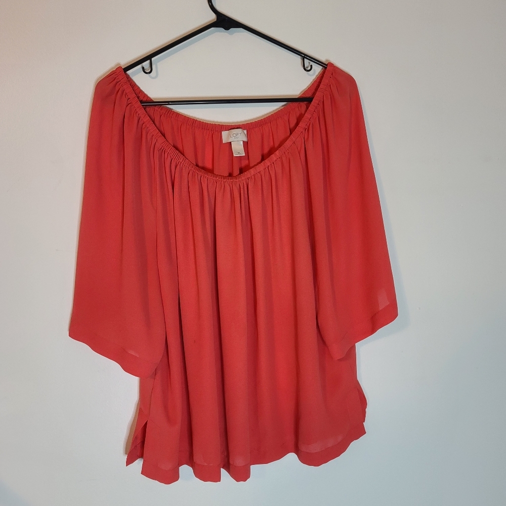 LOFT outlet Coral Blouse